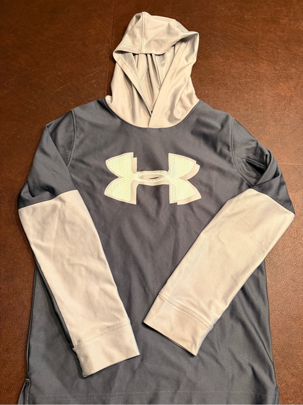 Under Armour Charcoal Gray & Light Gray Performance Hoodie